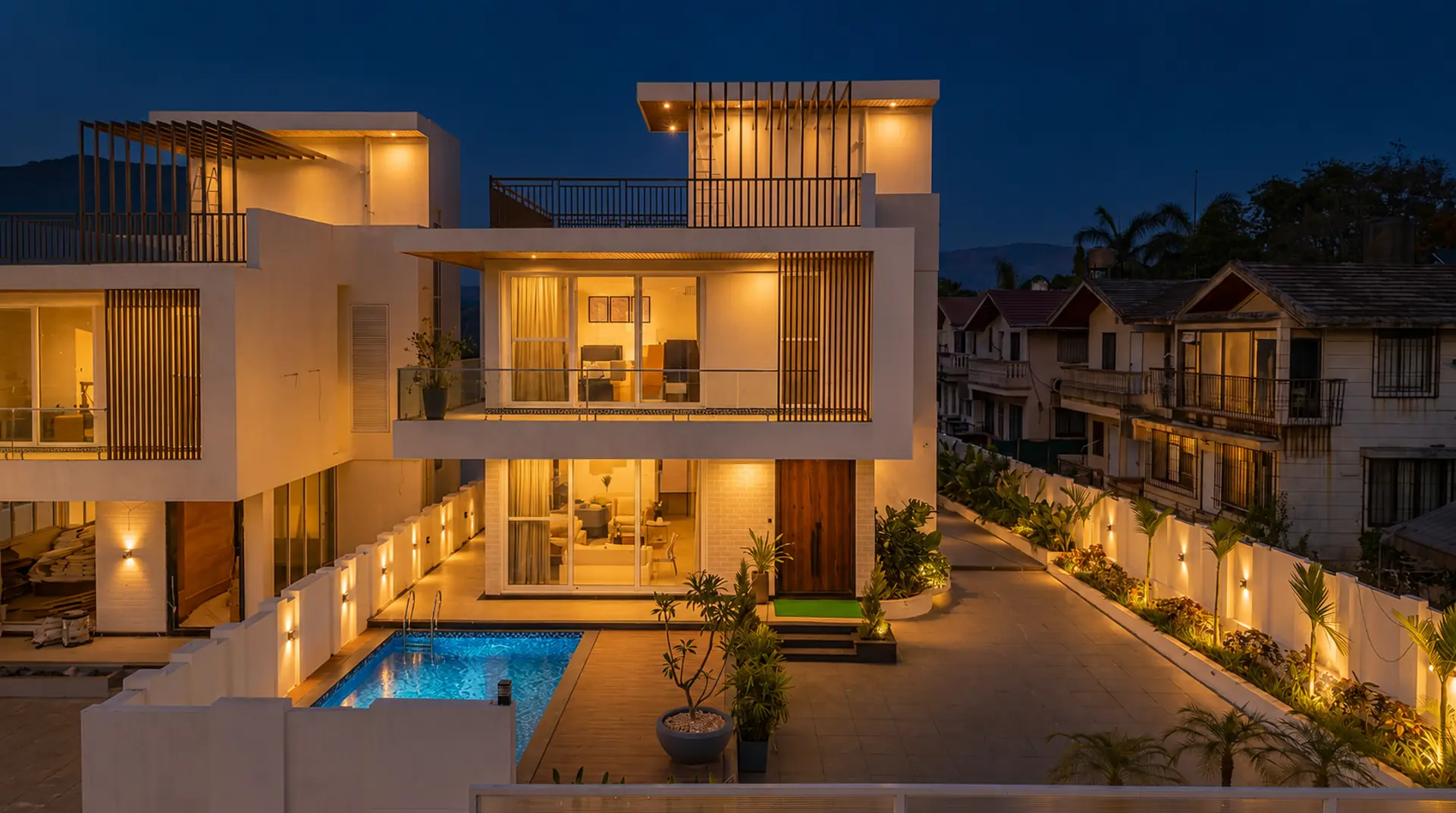 Tattva estate — night